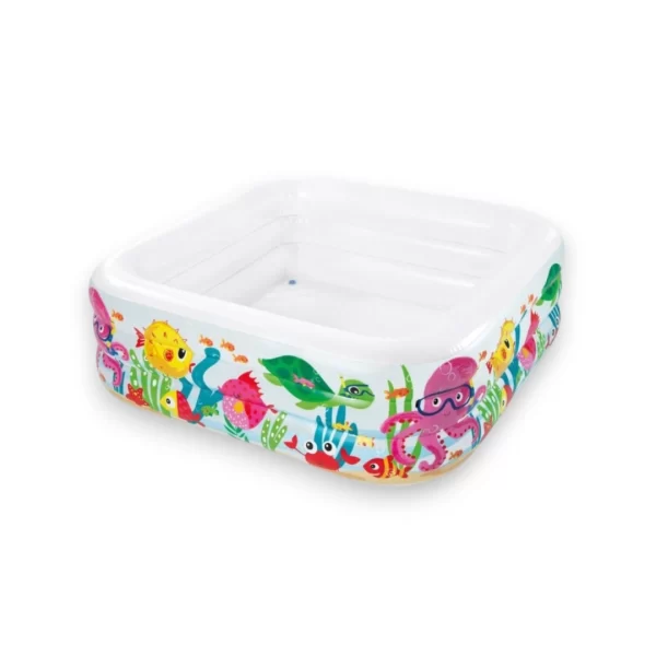 Piscina cuadrada estampada intex