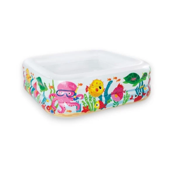 Piscina cuadrada estampada intex